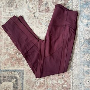 Lululemon leggings size 10 wine color